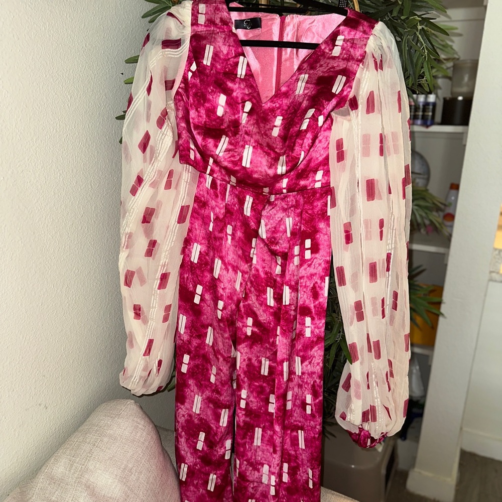 Custom tailored Silk Printed Pants and Blouse Set